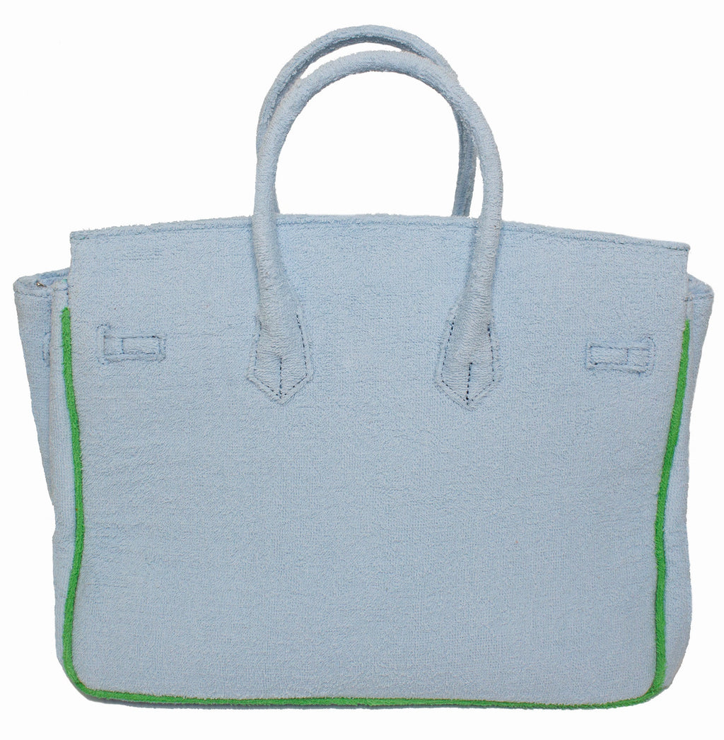 Seaside Terrycloth Tote - POWDER BLUE
