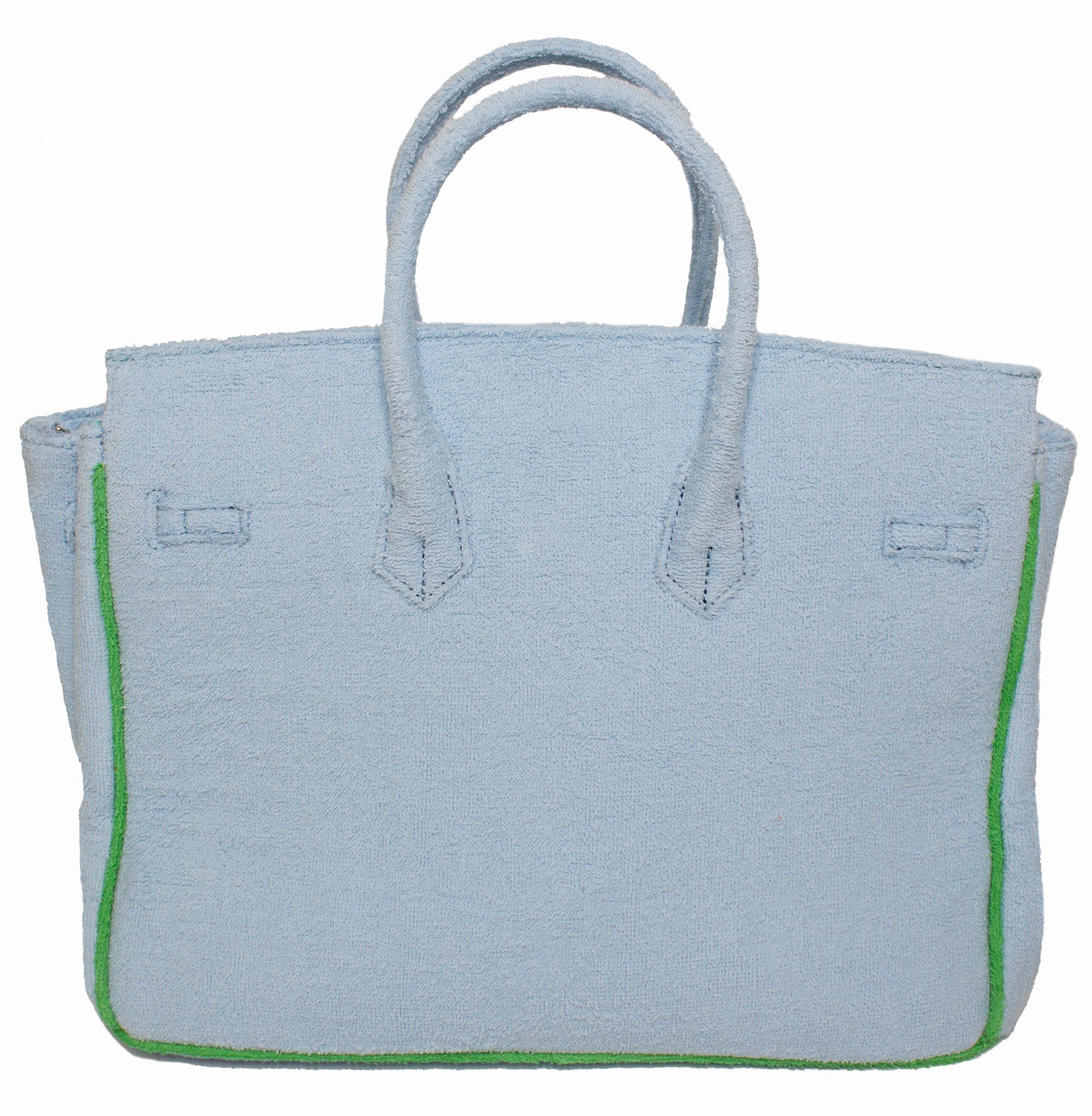 Seaside Terrycloth Tote - POWDER BLUE