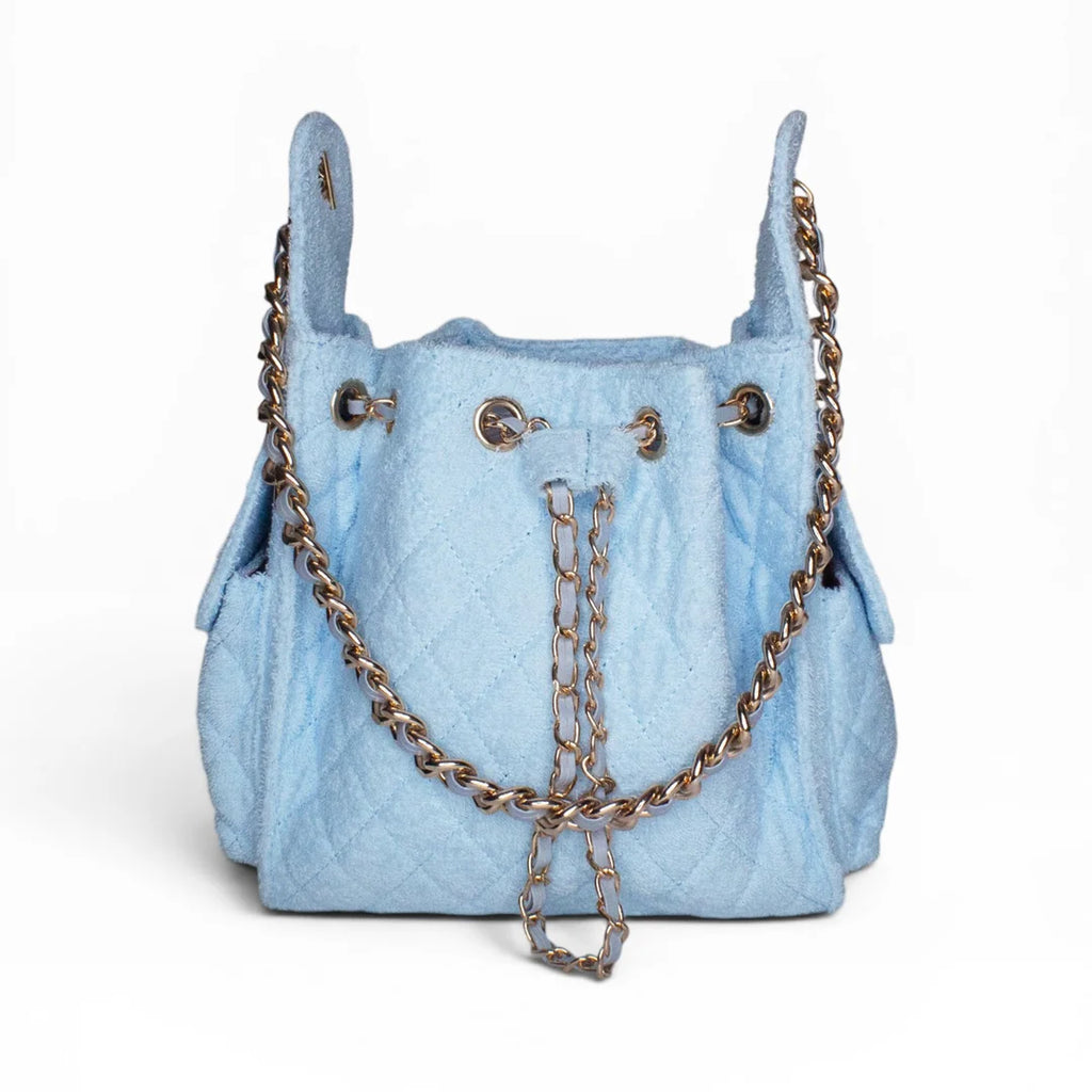 Bayshore Terry Cloth Bucket Bag Small - Powder Blue
