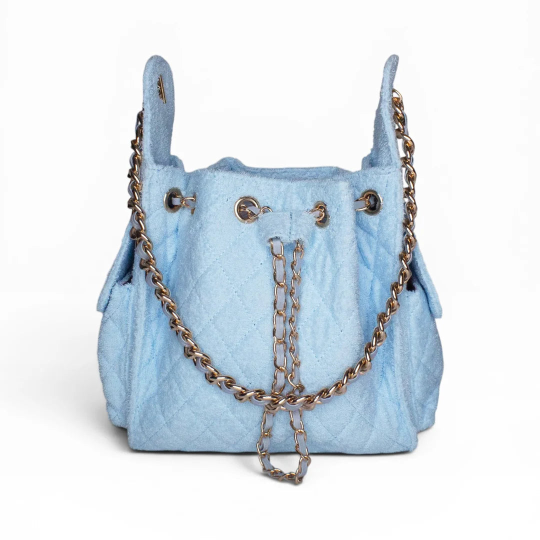 Bayshore Terry Cloth Bucket Bag Small - Powder Blue