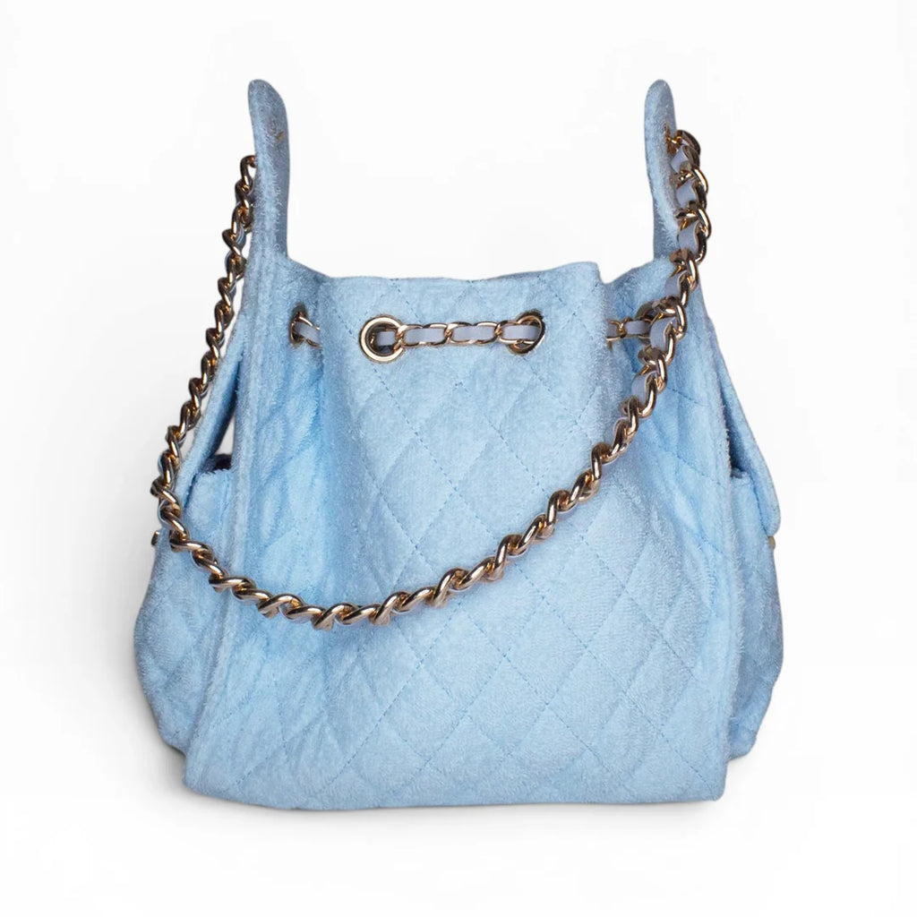 Bayshore Terry Cloth Bucket Bag Small - Powder Blue