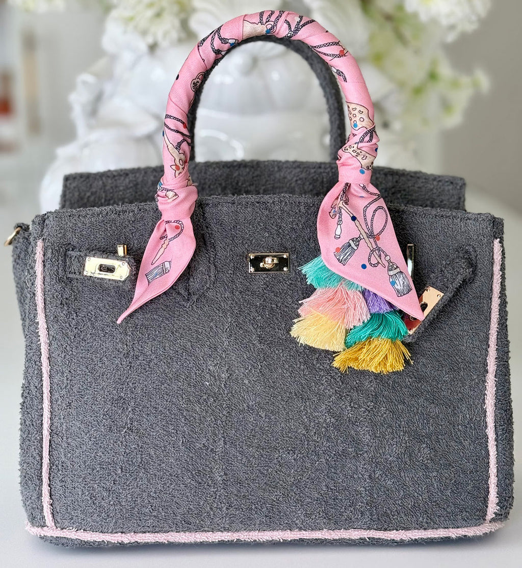 Seaside Terrycloth Tote - SLATEGREY