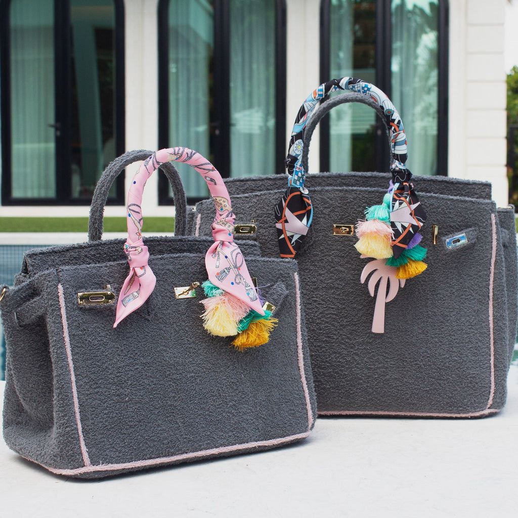 Seaside Terrycloth Tote - SLATEGREY