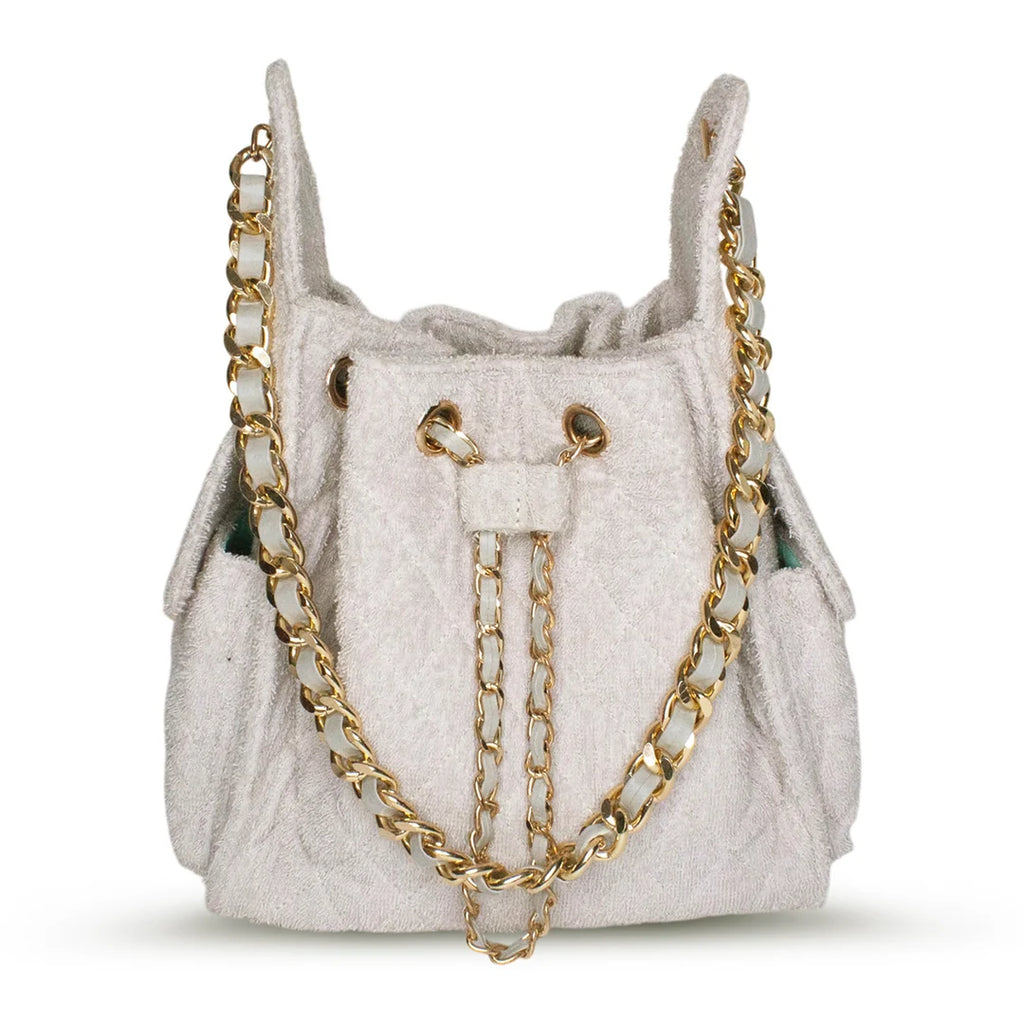 Bayshore Terry Cloth Bucket Bag Small - Sandy Grey