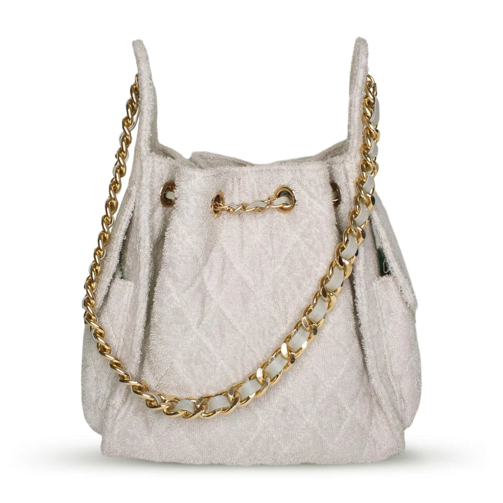 Bayshore Terry Cloth Bucket Bag Small - Sandy Grey