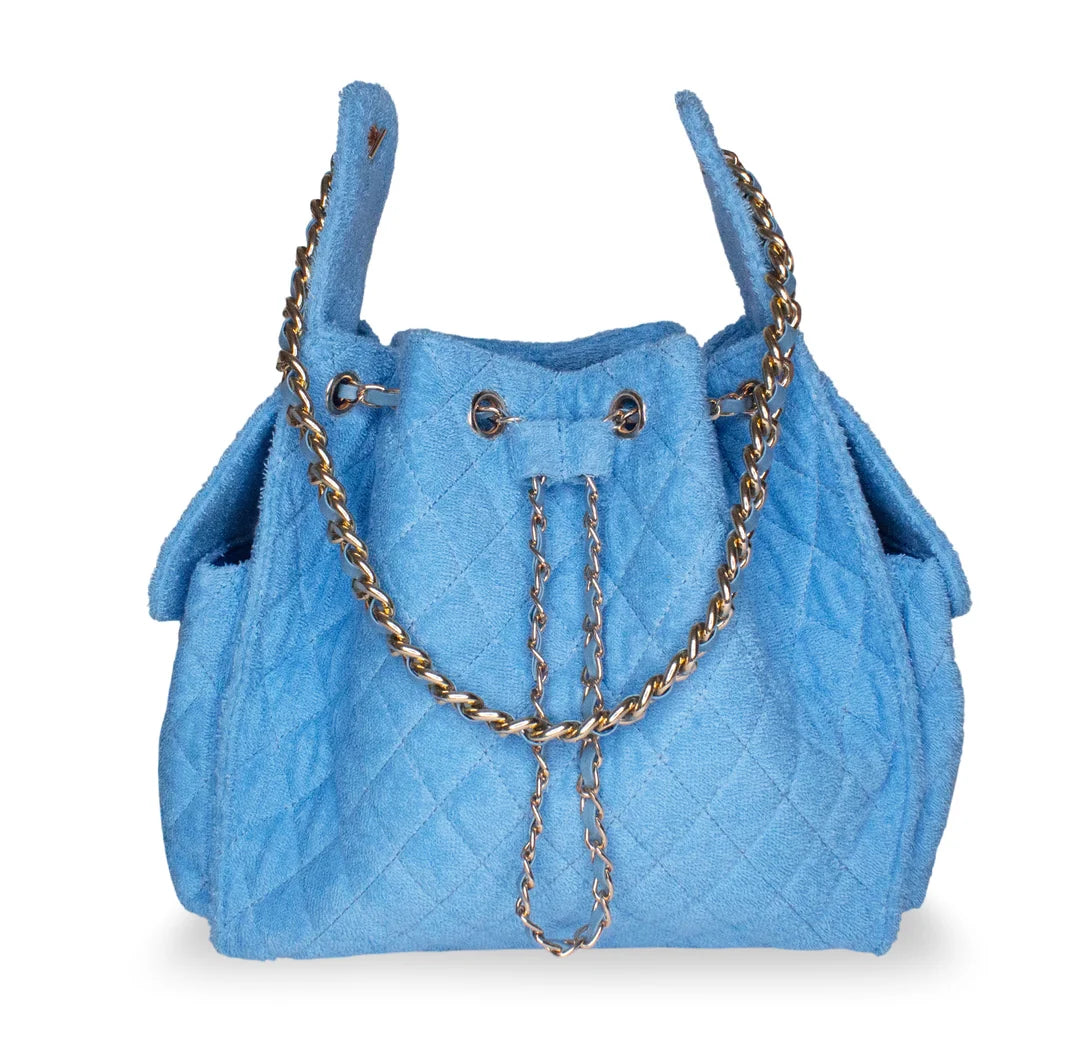 Bayshore Terry Cloth Bucket Bag Medium - Sky Blue