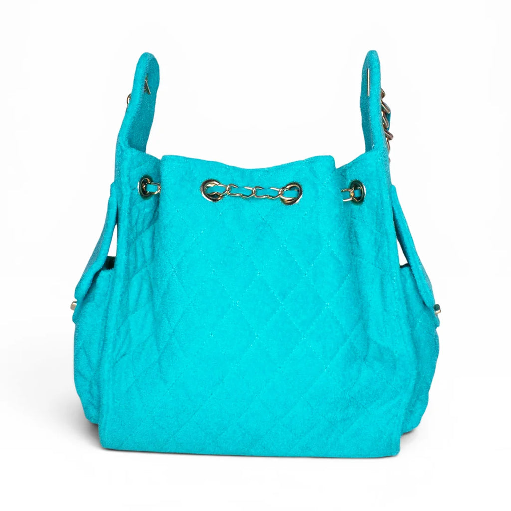 Bayshore Terry Cloth Bucket Bag Small - Turquoise