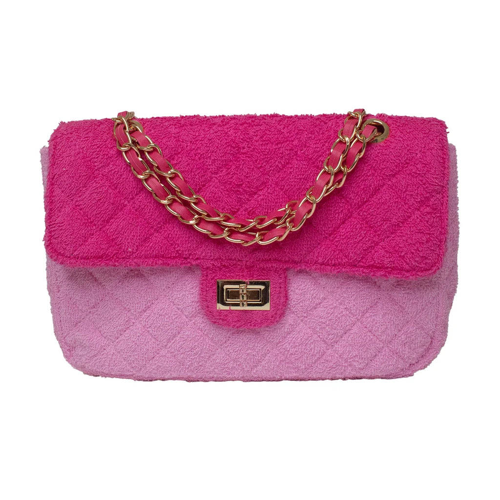 Shoreline Terry Cloth Shoulder Bag Small - Two Tone Pink