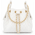 Bayshore Terry Cloth Bucket Bag Medium - White Denim