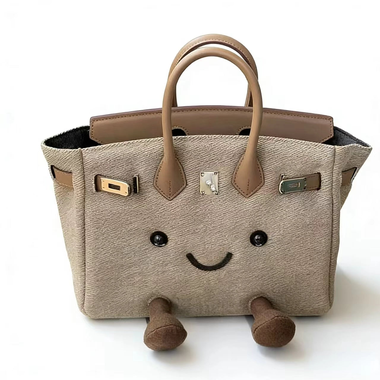 Classic Denim Khaki Fluff BK Bag